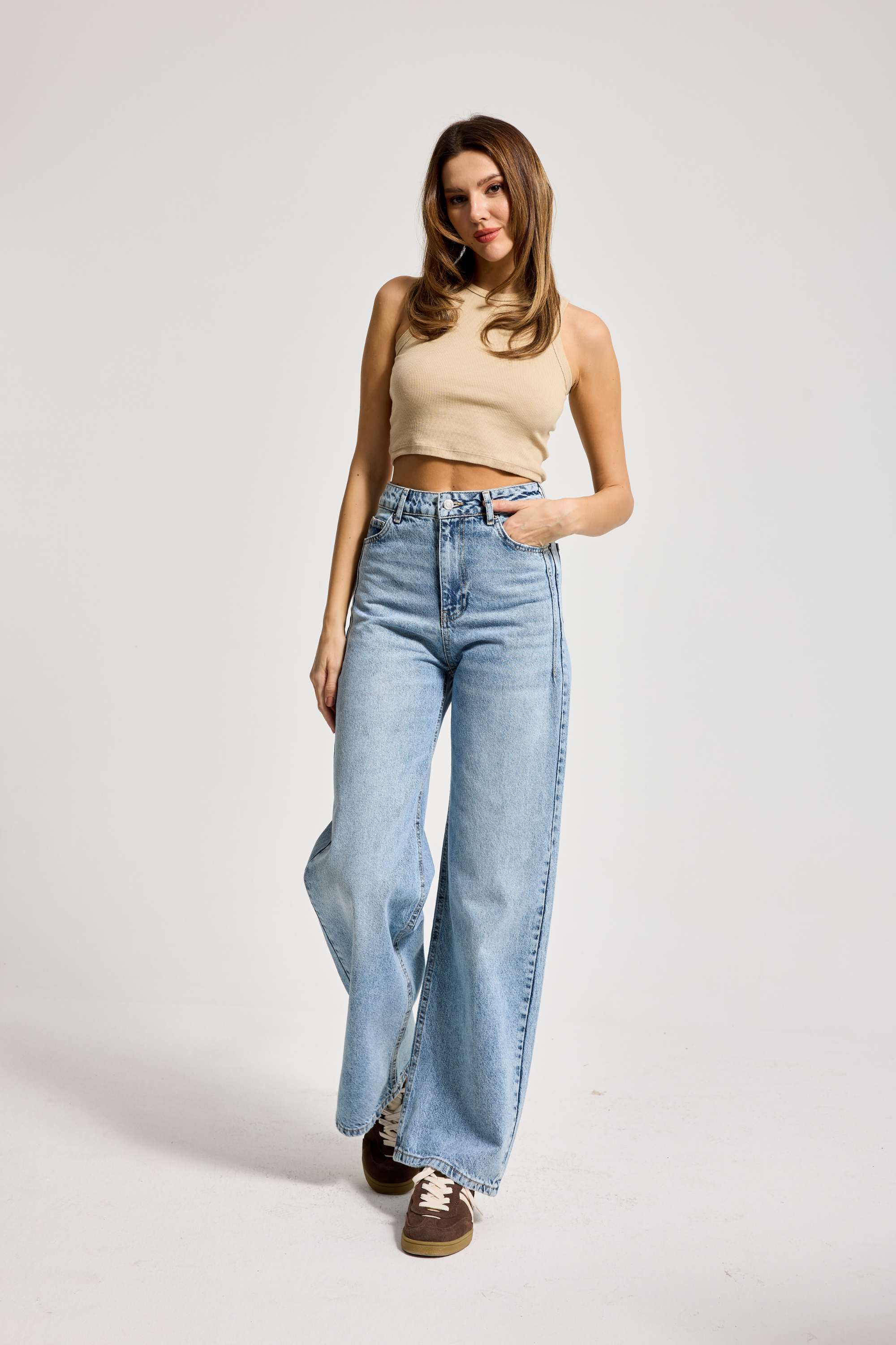 2498 Wide Leg Kadın Jean
