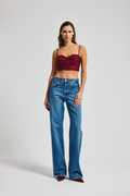 2880 %100 Cotton Loose Fit Kadın Jean