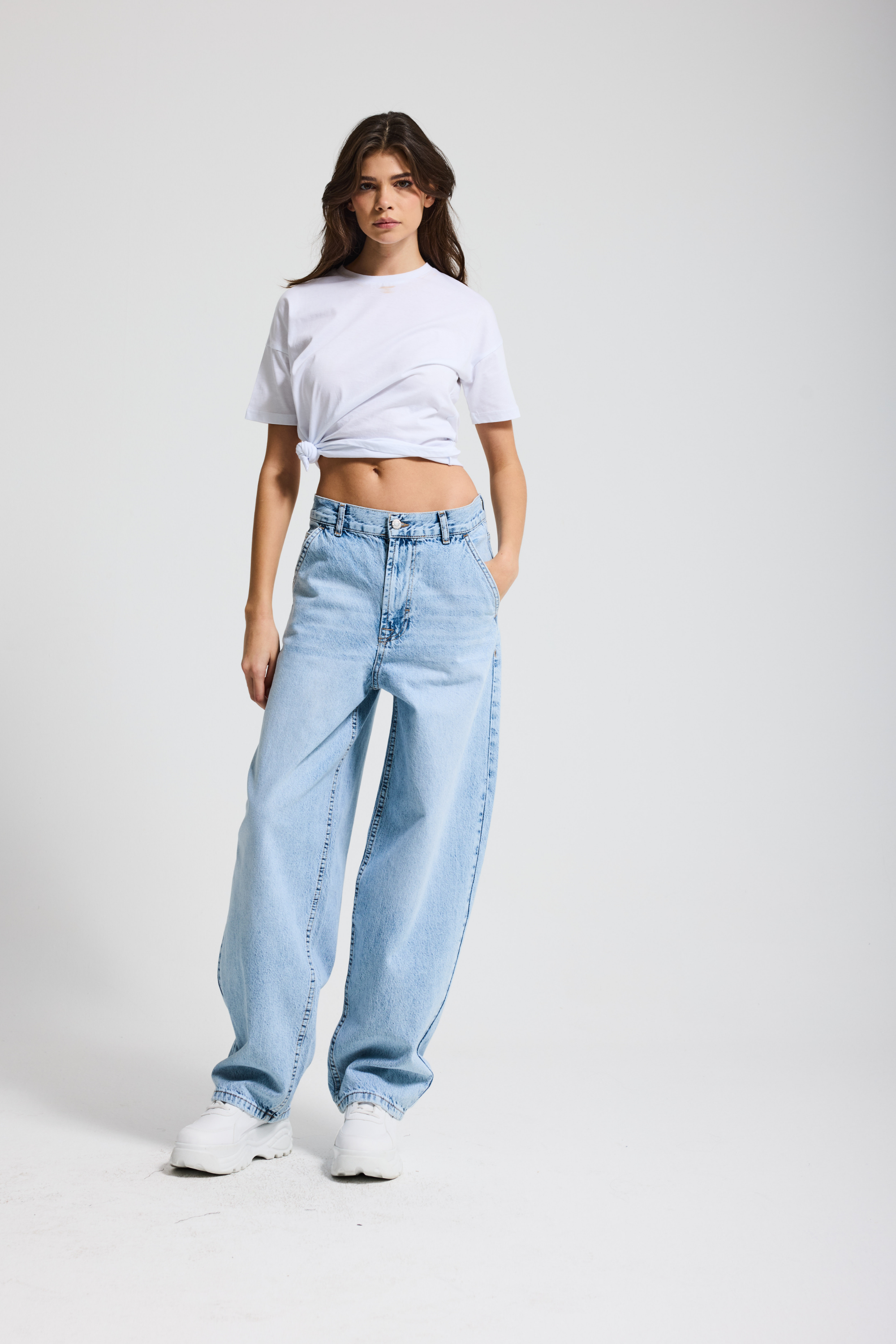2952 %100 Cotton Skater Kadın Jean