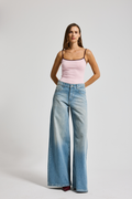 3026 %100 Cotton Palazzo Kadın Jean