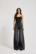 3096 %100 Cotton Palazzo Kadın Jean