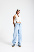 3097 %100 Cotton Skater Kadın Jean