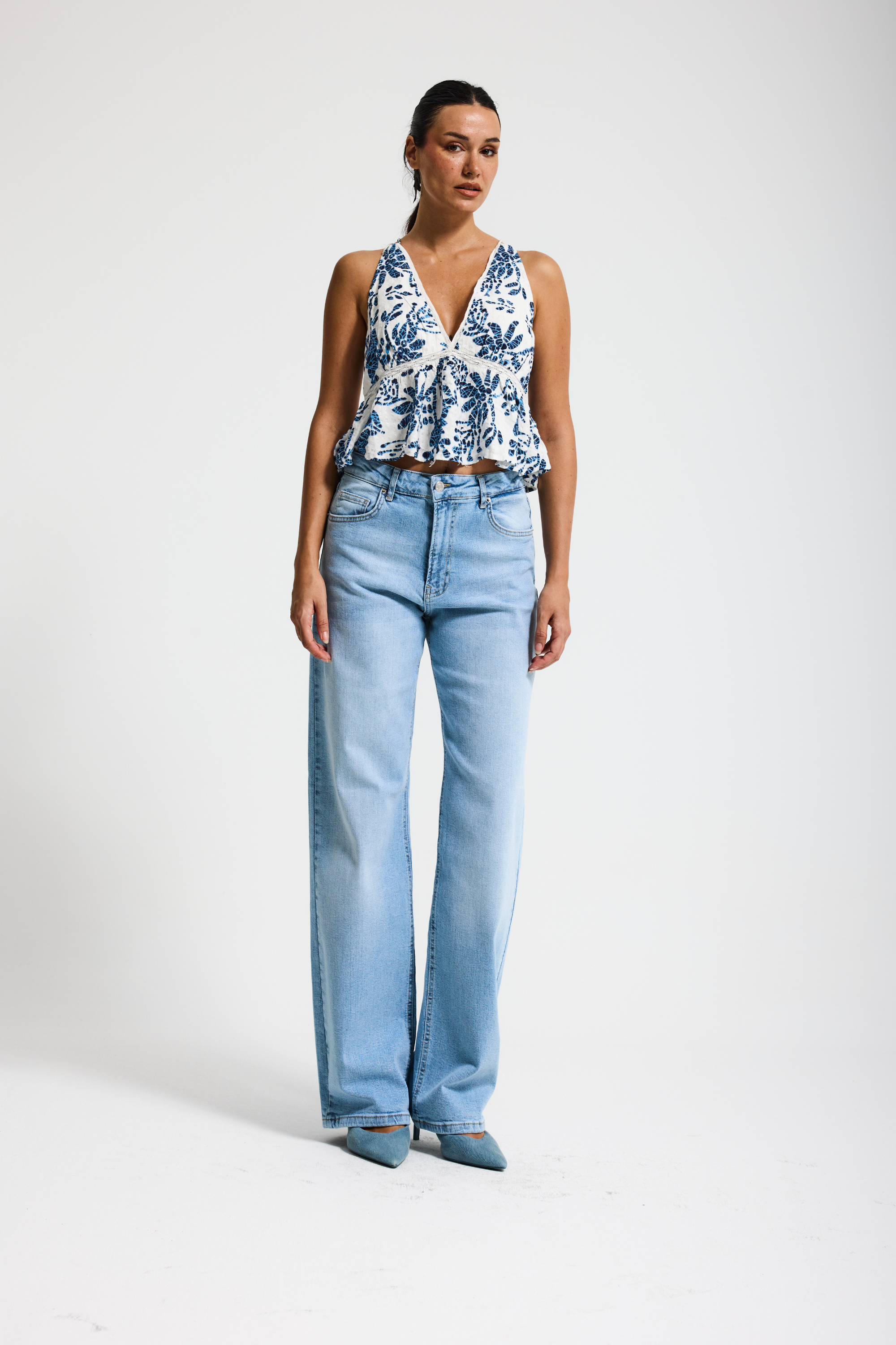 3423 %98 Cotton %2 Elastan Loose Fit Kadın Jean