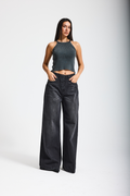 3568 %100 Cotton Mega Baggy Kadın Jean