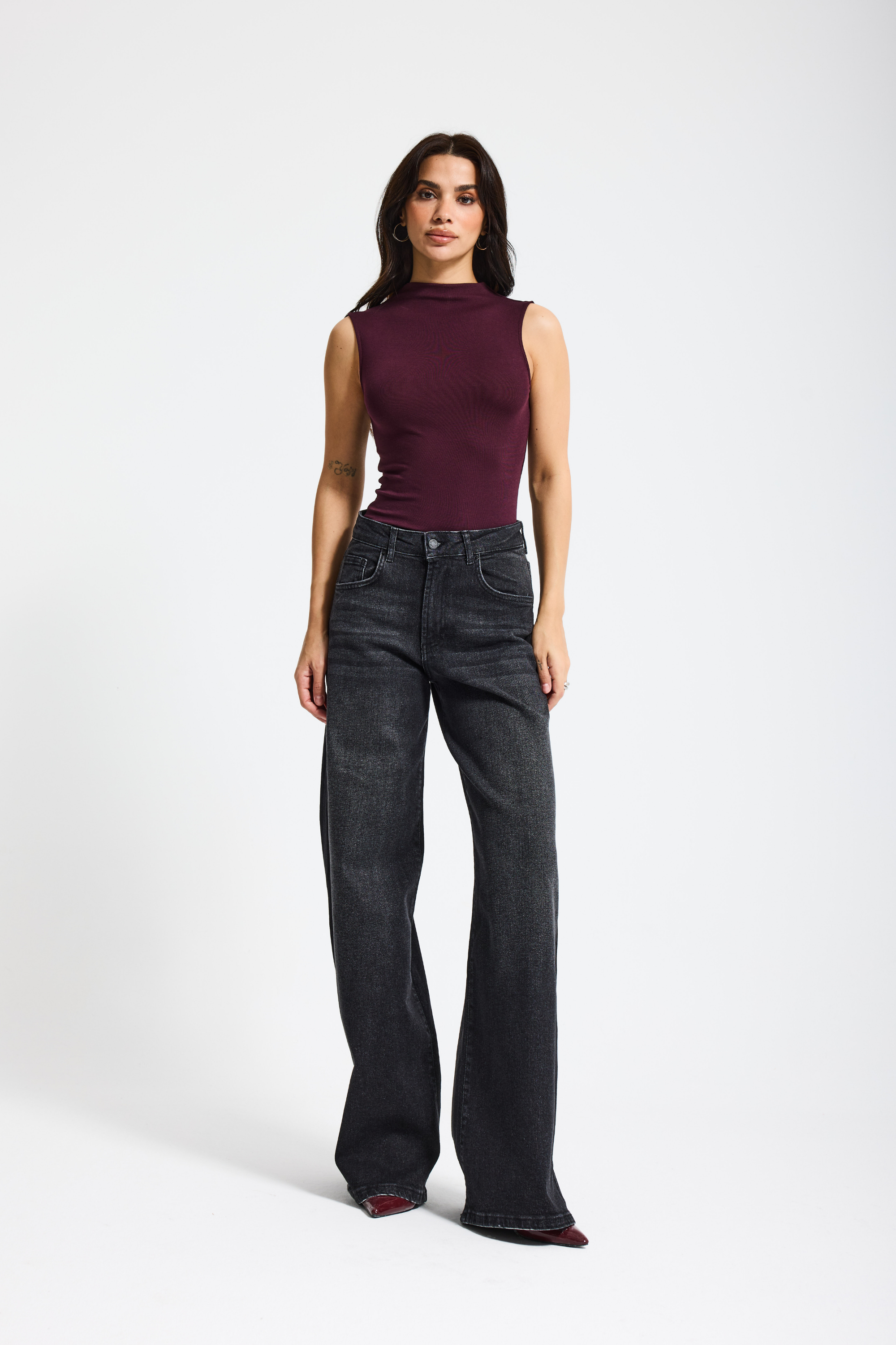 3942 %98 Cotton %2 Elastan Palazzo Kadın Jean