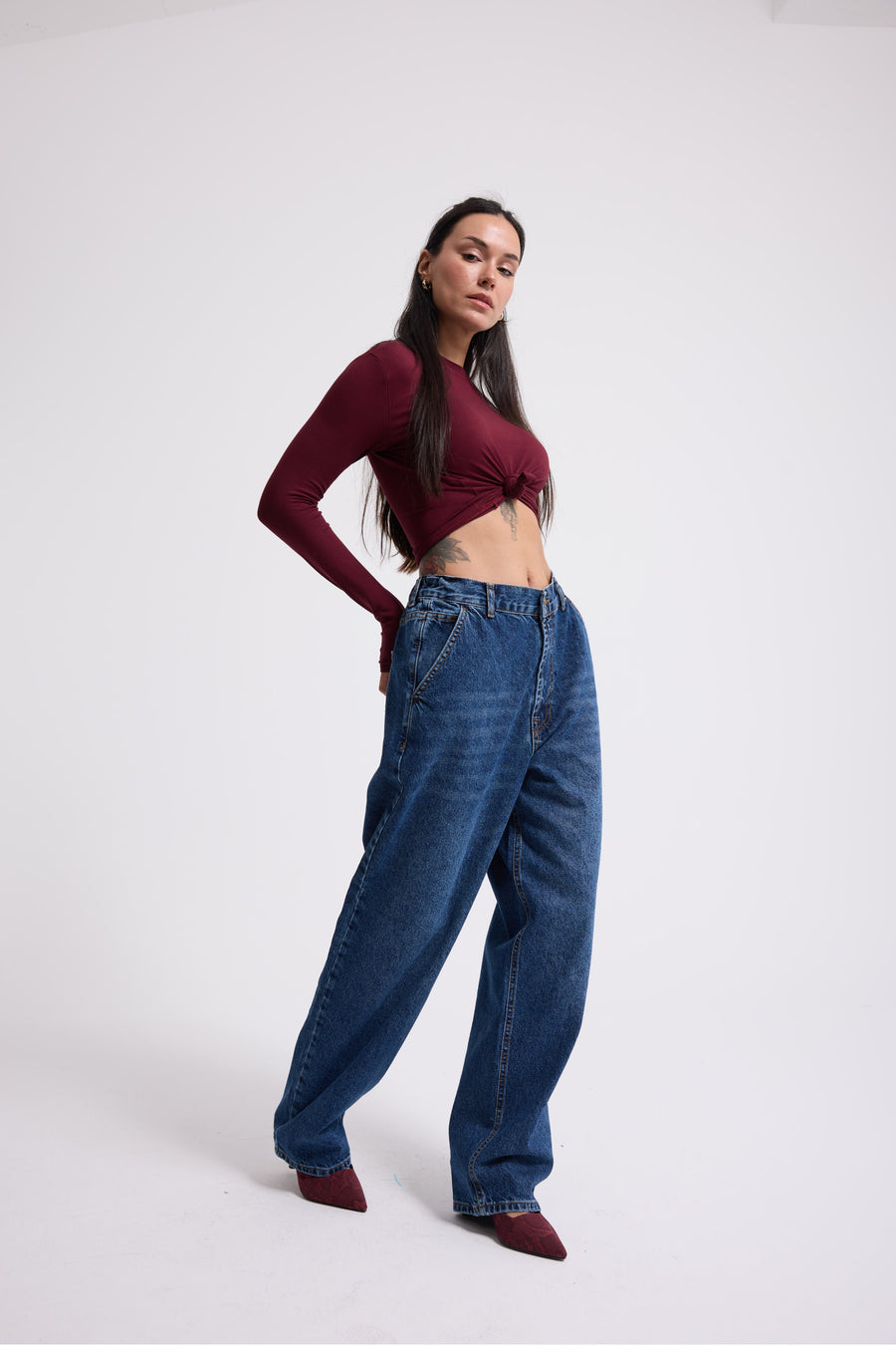 4148 %100 Cotton Skater Jeans