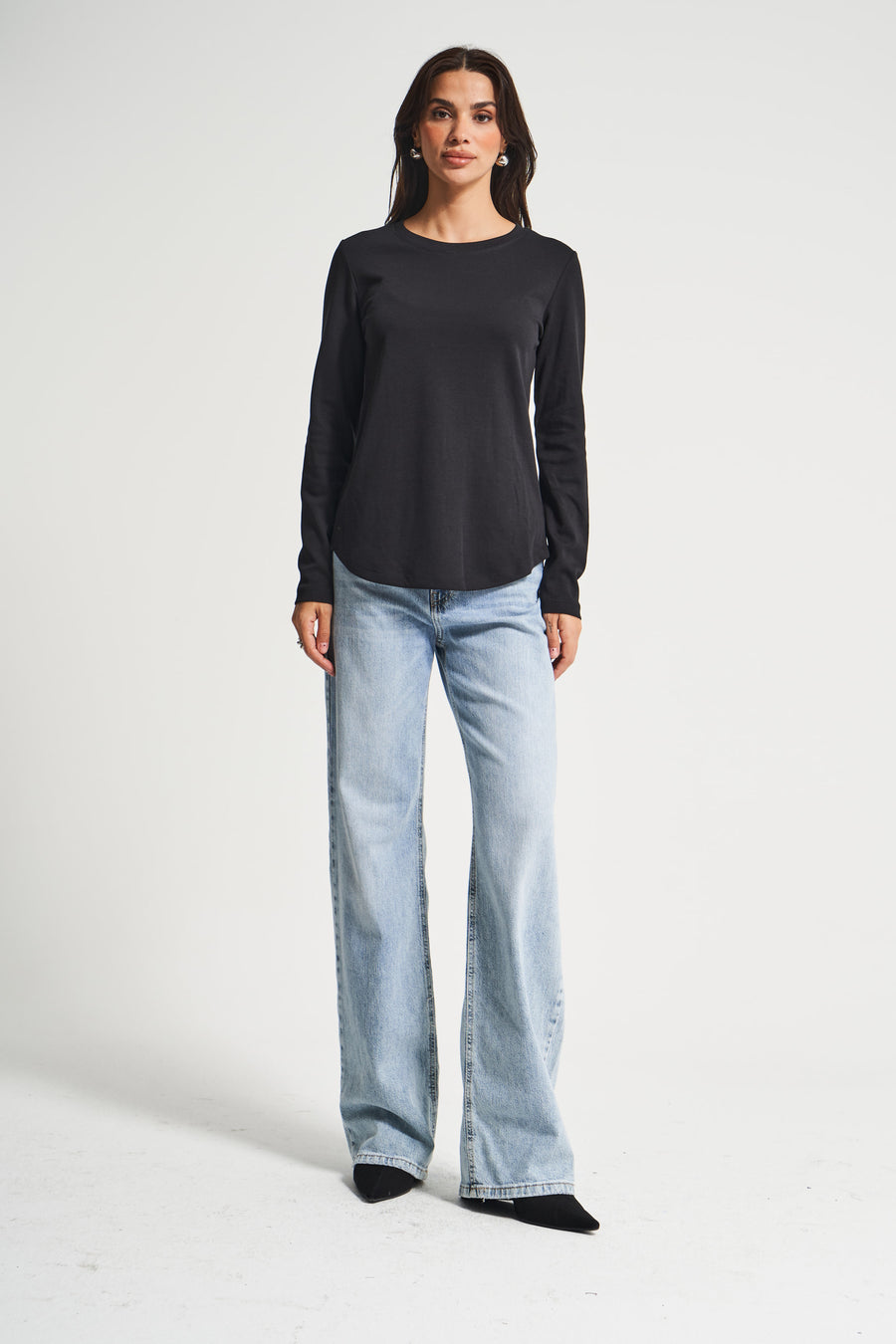 4551 30/1 Single Jersey Crew Neck Long Sleeve T-shirt
