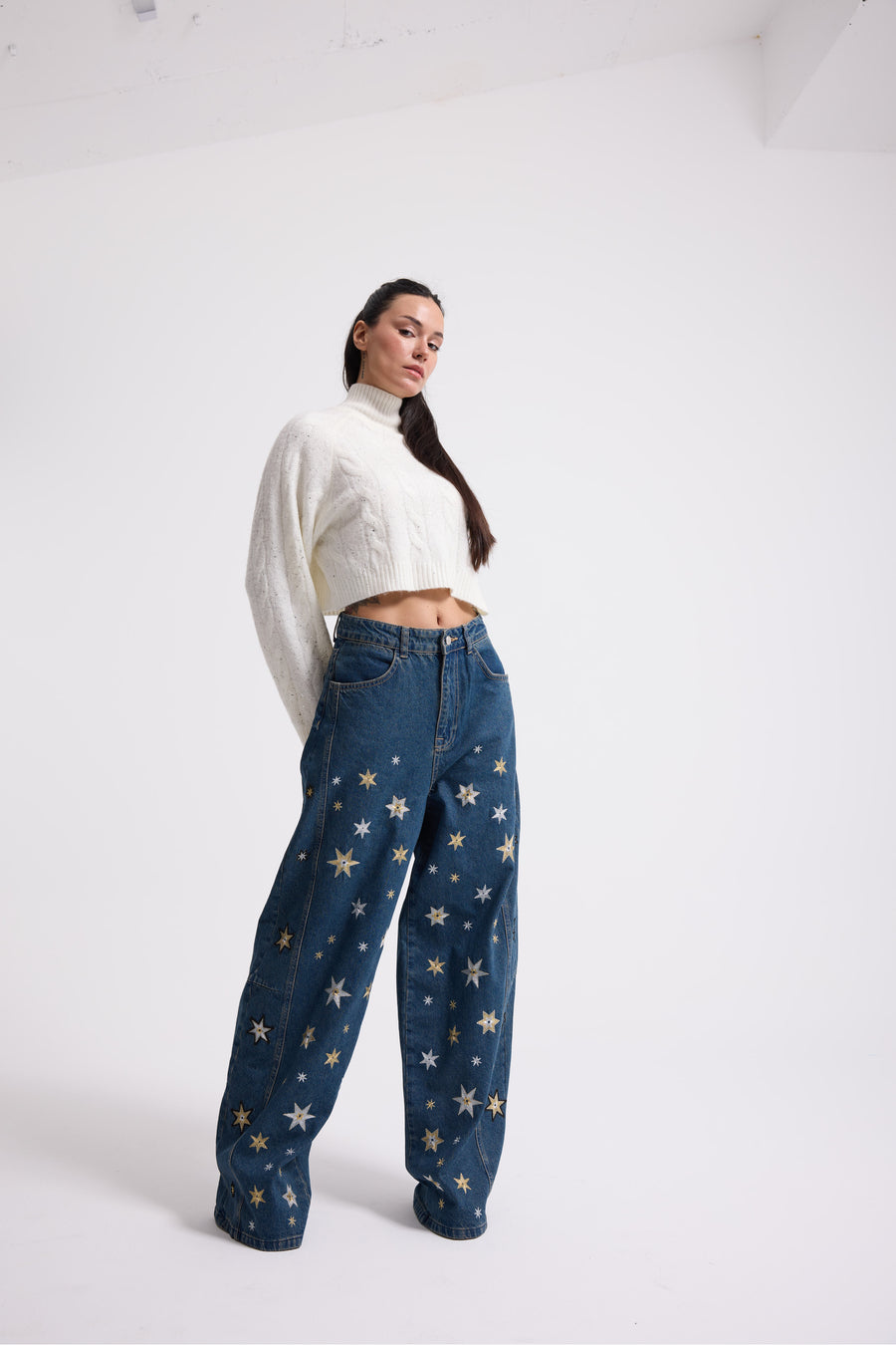 5343 %100 Cotton Mega Baggy Jeans