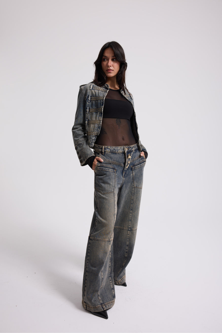 5373 %100 Cotton Mega Baggy Jeans
