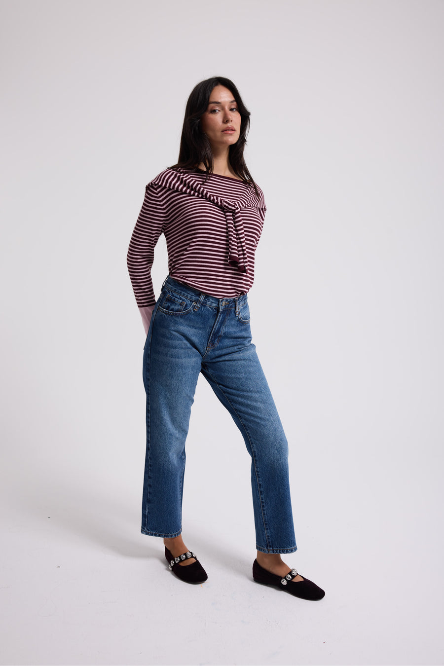5470 %100 Cotton Cropped Fit Jeans
