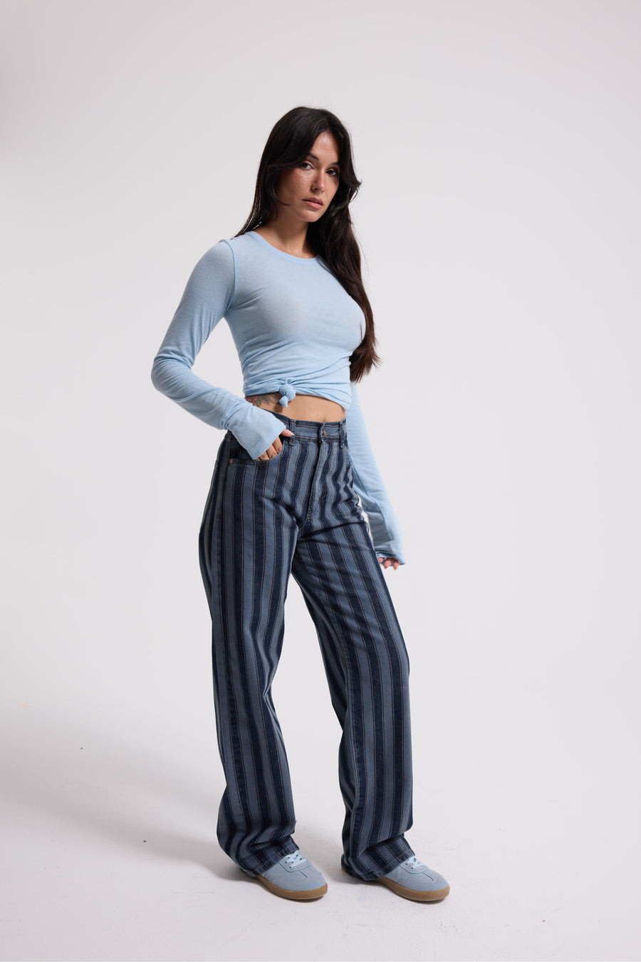 5557 %100 Cotton Loose Fit Jeans
